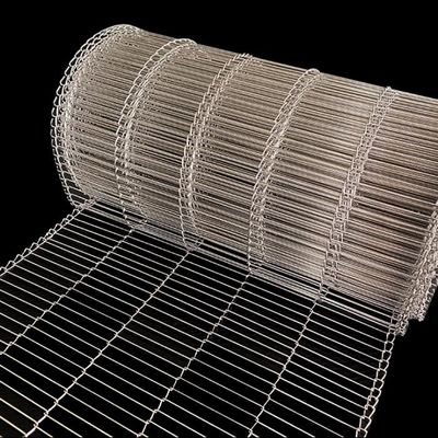 Indústria alimentar Cinturão transportador de aço inoxidável 304 Dimensão personalizável