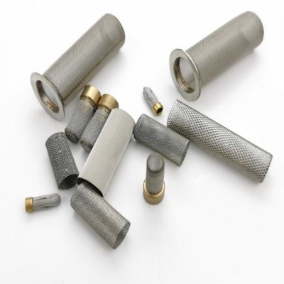 SS201 SS316 Tubo de filtro de aço inoxidável cilindro Filtro de óleo malha de fio personalizada
