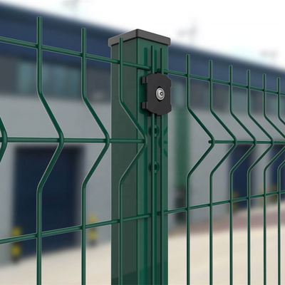Pvc revestido 3d vedação de arame elétrico soldado cerca curva de metal cerca de jardim 2,3m * 3m