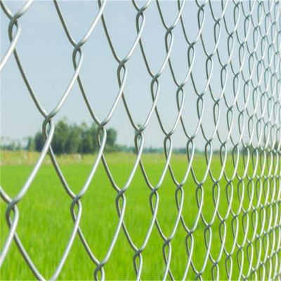 Cadeia galvanizada de rede de arame de diamante prateado comprimento de 50 pés
