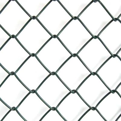 Cerca revestida do elo de corrente do PVC galvanizado mergulhado quente da rede de arame da cerca do elo de corrente