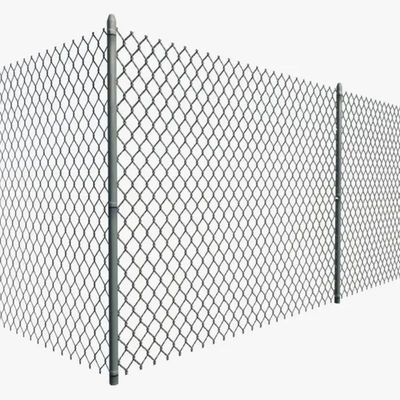 100ft Galvanizado Chain Link Fence Cyclone Wire Mesh Fence Painel Chain Link Fence Para Desporto Jogo