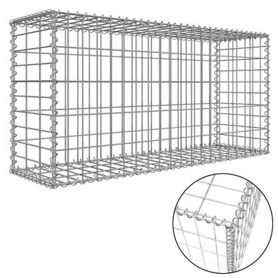 caixa de Gabion da cesta de Gabion do PVC 1x1x2 que retém a malha revestida de zinco de Gabion na rede de arame de aço