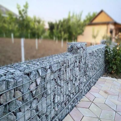 Galvanizado Soldado Gabion Cage Retentor de Parede Pedra Gabion malha Jardim Cercas Rochas Carregado Caixa para Cercas de Jardim