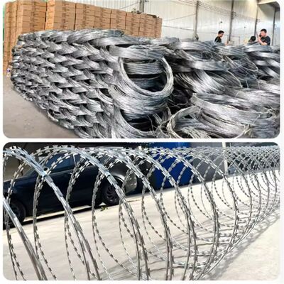 Fios de barbear anti-escalada para a indústria da construção resistentes à corrosão, fabricados sob medida para aplicações em cercas