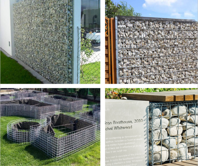 Galfan 200x100x50 Gabion Metal Planter Box Gabion Rock Box Anti Corros&atilde;o 4